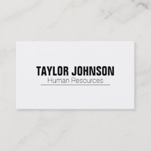 Carte De Visite Simple Noir/Blanc