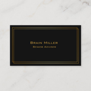 Carte De Visite Simple Noir moderne Professionnel