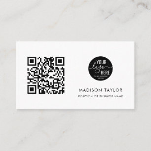 Carte De Visite Simple personnalisation du logo de l'entreprise QR