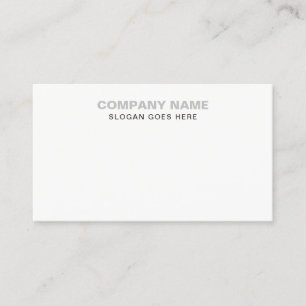 Carte De Visite Simple Plain Élégant Professionnel Moderne Blanc