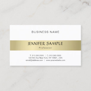 Carte De Visite Simple Plain moderne professionnel élégant look or