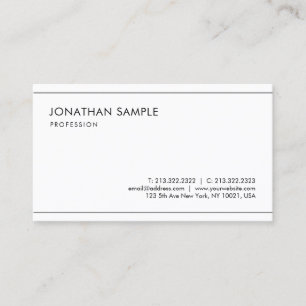 Carte De Visite Simple Plaque Moderne Design Minimaliste Graceful