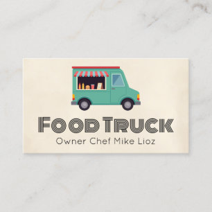 Carte de visite simple pour camion-restaurant