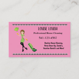 Carte De Visite Simple Professional House Cleaning Business Cards