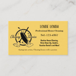 Carte De Visite Simple Professional House Cleaning Business Cards
