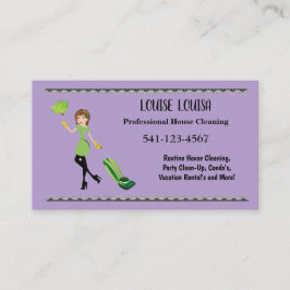 Carte De Visite Simple Professional House Cleaning Business Cards