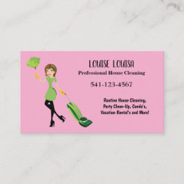 Carte De Visite Simple Professional House Cleaning Business Cards