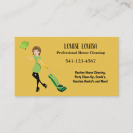 Carte De Visite Simple Professional House Cleaning Business Cards
