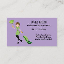 Carte De Visite Simple Professional House Cleaning Business Cards