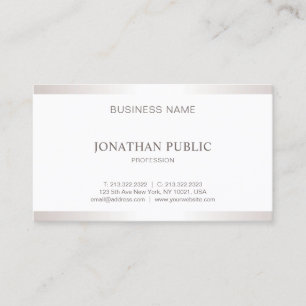 Carte De Visite Simple Professional Plain Design élégant Moderne