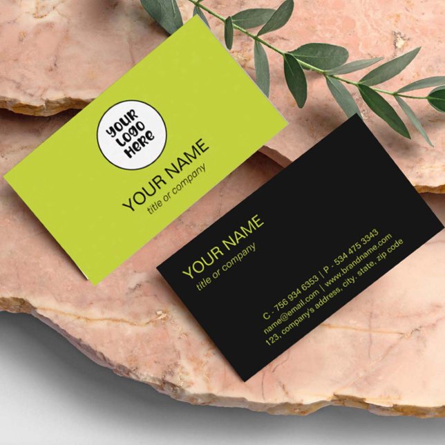 Carte De Visite Simple professionnel élégant logo personnalisé min (Créateur téléchargé)