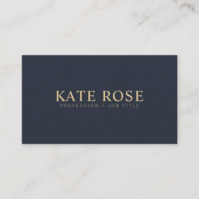 Carte De Visite Simple professionnel marine bleu moderne (Devant)