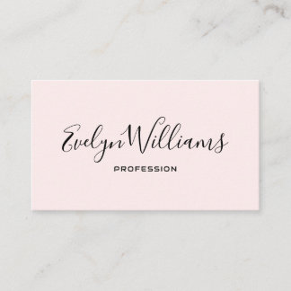 Carte De Visite Simple Rose Clair