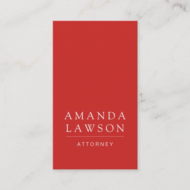 Carte De Visite Simple rouge et noir (Devant)