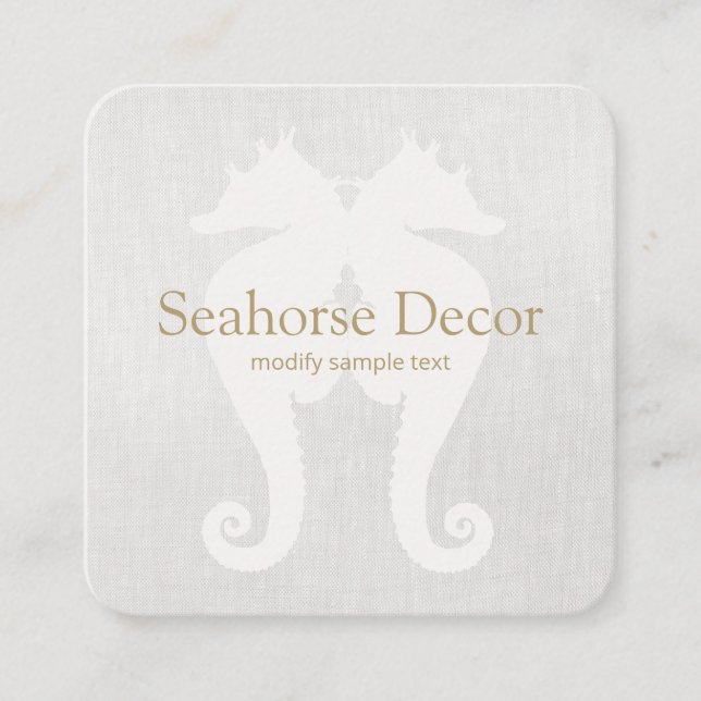 Carte de visite simple Seahorse (Devant)