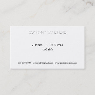 Carte de visite simple, simple