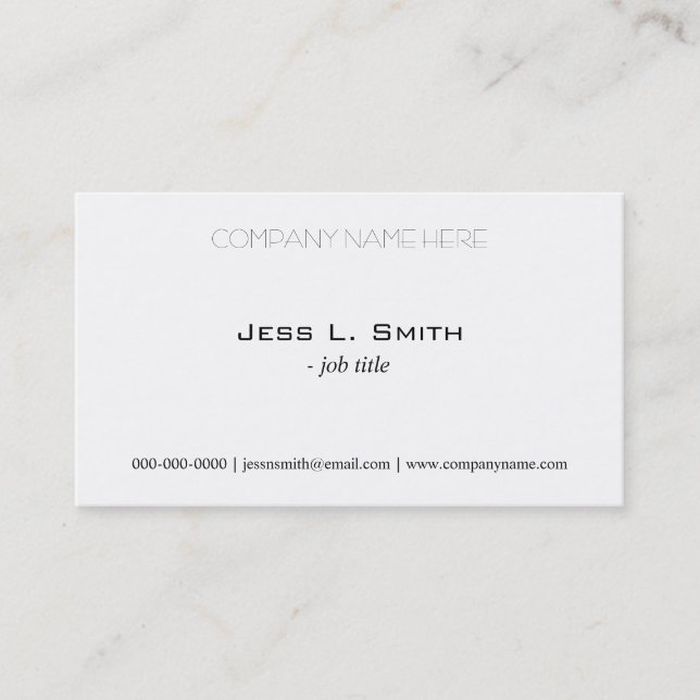 Carte de visite simple, simple (Devant)