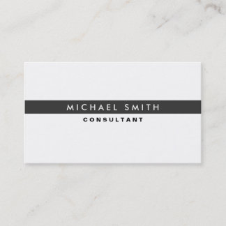 Carte De Visite Simple simple blanc moderne élégant professionnel