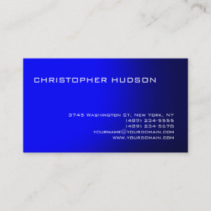 Carte de visite simple simple bleu moderne