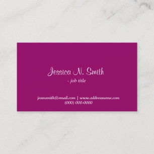 Carte de visite simple, simple, élégant et violet.
