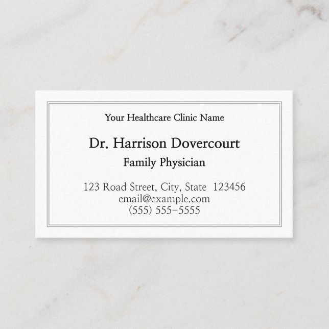 Carte de visite simple, simple et simple (Devant)