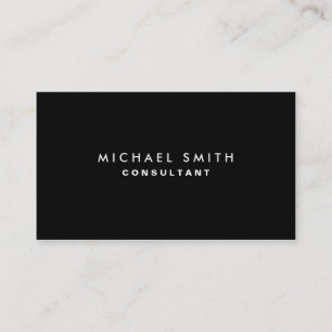 Carte De Visite Simple simple moderne élégant professionnel noir