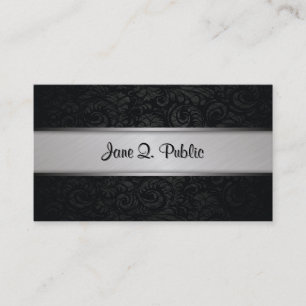 Carte De Visite Simple simple noir moderne élégant professionnel