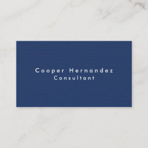 Carte De Visite Simple simple simple Elegant bleu minimaliste prof
