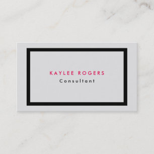 Carte De Visite Simple Sophistiqué minimaliste Gris professionnel