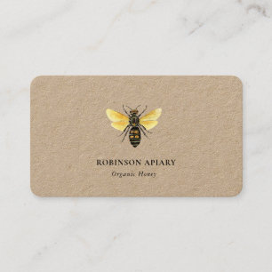 Carte de visite simple vintage de rucher