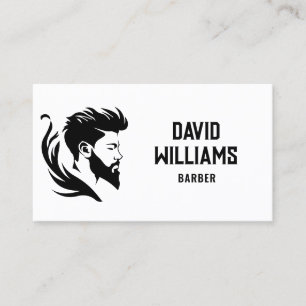 Carte De Visite Simple Vintage Retro Barber Shopping Mens Haivaiss