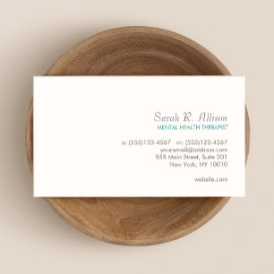 Carte De Visite Simple White Business Card