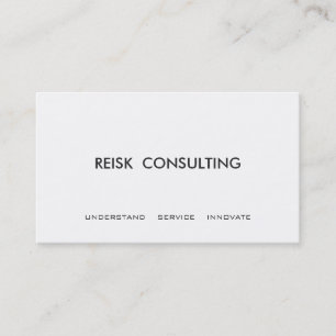 Carte De Visite Simple White Modern Consulting Professionnel
