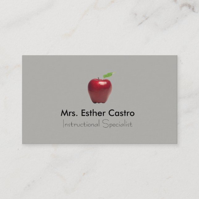 Carte De Visite Simplement gris (Devant)
