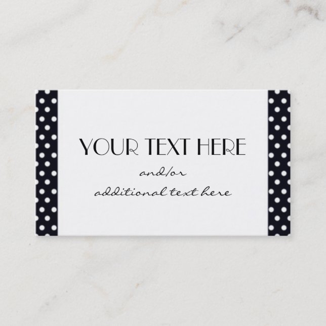 Carte De Visite Simplement noir et blanc (Devant)