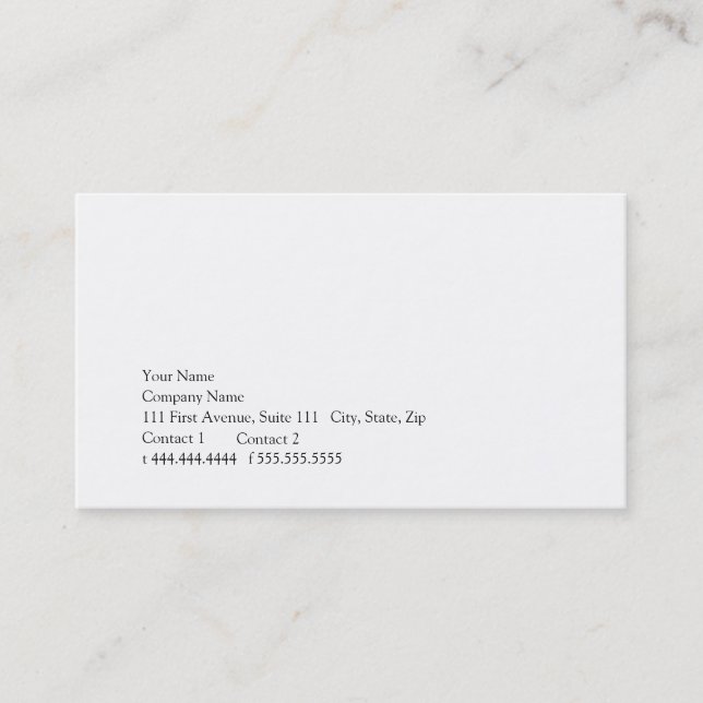 Carte De Visite Simplicité (Devant)