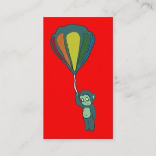 Carte De Visite singe volant : montgolfière