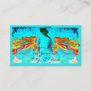 Carte De Visite Sirènes à poil arc-en-ciel