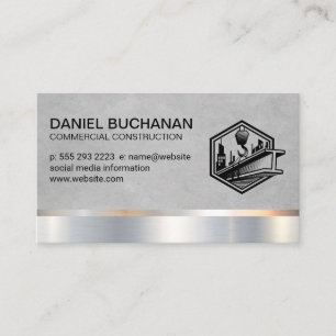 Carte De Visite Site de construction   Constructeur commercial