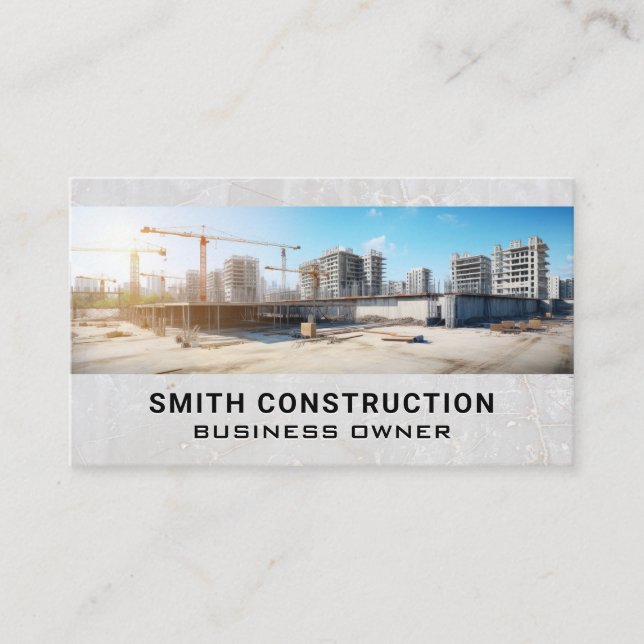 Carte De Visite Site de construction | Constructeurs | Immobilier (Devant)