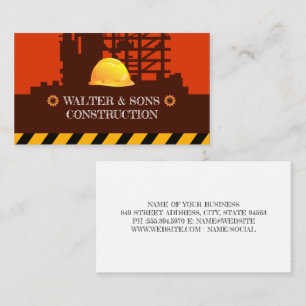 Carte De Visite Site de construction   Hardhat