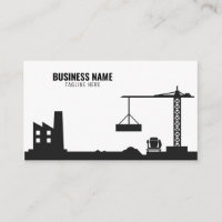 Site de construction simple blanc et noir Silhouet