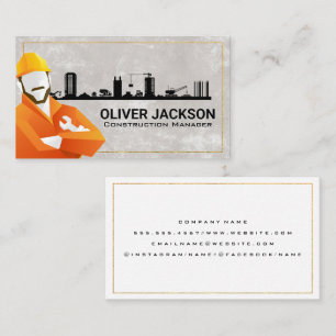Carte De Visite Site de construction   Wrench de retenue de travai