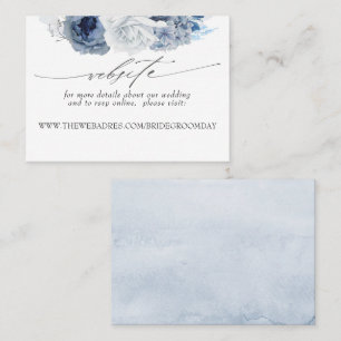 Carte De Visite Site mariage Dusty Blue Flowers