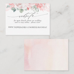 Carte De Visite Site mariage Fleurs Roses Douces