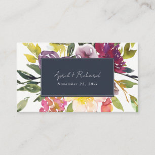 CARTE DE VISITE SITE MARIAGE FLORAL DE MARINE JAUNE BURGUNDY BURGU