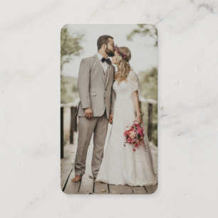 Carte De Visite Site Mariage moderne QR RSVP Photo Enceinte