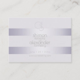 Carte De Visite Site mariage | Monogramme Violet Frappe Shimmer