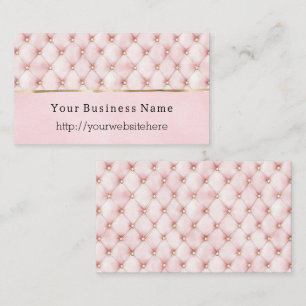 Carte De Visite Site Web de l'entreprise Chic Blush Rose Gold Toup