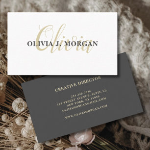 Carte De Visite Site web professionnel gris et blanc minimal moder